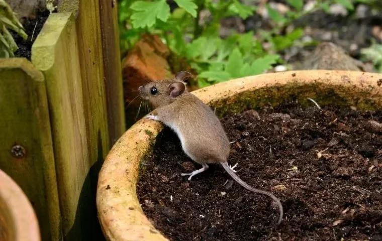 Mice on a plant pot